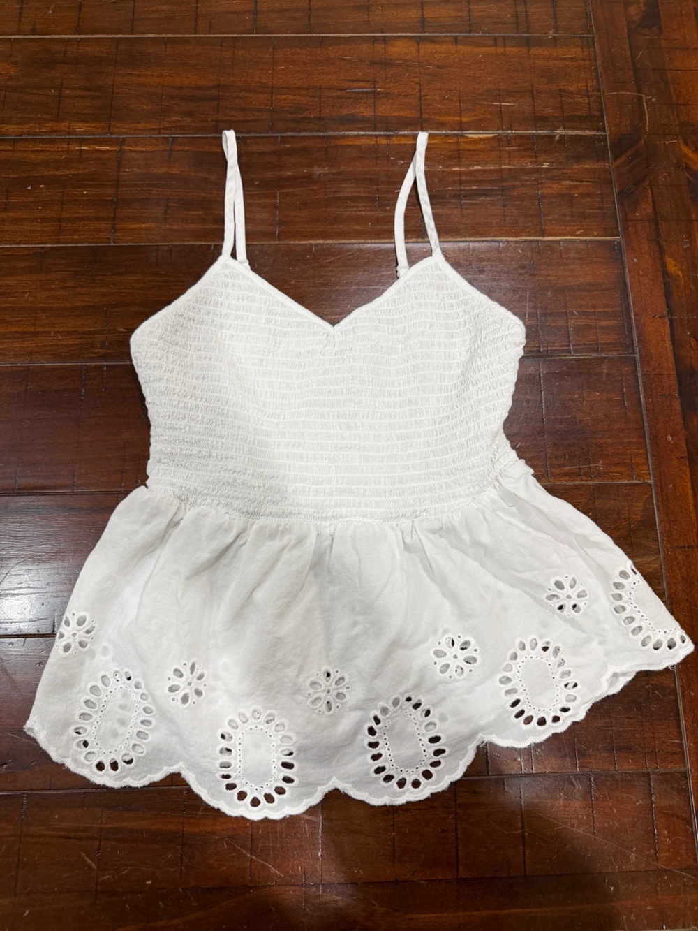 White Flowy Tank Top